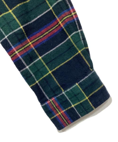 POLO RALPH LAUREN（ポロ・ラルフローレン）POLO RALPH LAUREN (ポロ・ラルフローレン) シャツチェックワンピース グリーン サイズ:16の古着・服飾アイテム