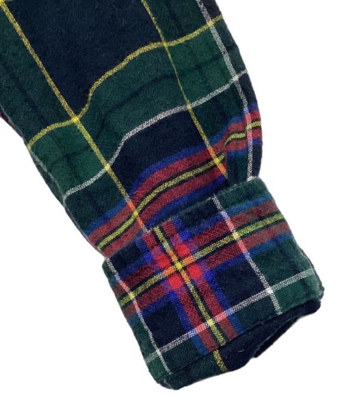 POLO RALPH LAUREN（ポロ・ラルフローレン）POLO RALPH LAUREN (ポロ・ラルフローレン) シャツチェックワンピース グリーン サイズ:16の古着・服飾アイテム
