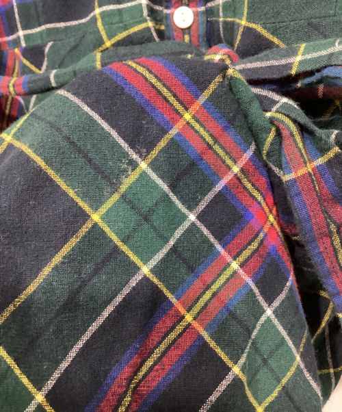POLO RALPH LAUREN（ポロ・ラルフローレン）POLO RALPH LAUREN (ポロ・ラルフローレン) シャツチェックワンピース グリーン サイズ:16の古着・服飾アイテム