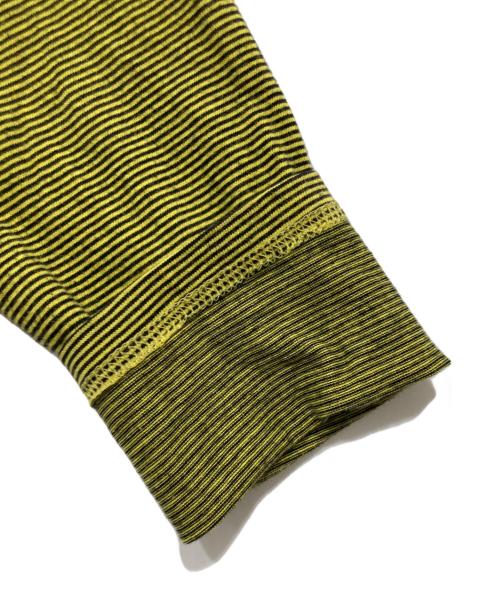 PRAGMATIC（プラグマッティック）PRAGMATIC (プラグマッティック) 細ボーダータートルネックカットソー イエロー サイズ:Sの古着・服飾アイテム