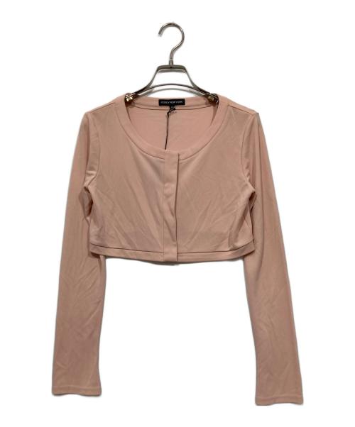 FOXEY NEWYORK（フォクシーニューヨーク）FOXEY NEWYORK (フォクシーニューヨーク) ショートカーディガン ピンク サイズ:40の古着・服飾アイテム