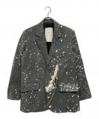 song for the muteソングフォーザミュート）の古着「ペイントジャケット」｜グレー