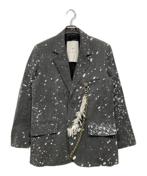 song for the mute（ソングフォーザミュート）song for the mute (ソングフォーザミュート) ペイントジャケット グレー サイズ:46の古着・服飾アイテム