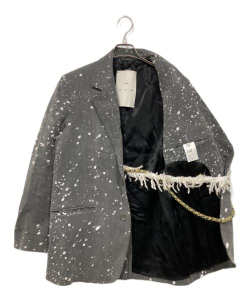 song for the mute（ソングフォーザミュート）song for the mute (ソングフォーザミュート) ペイントジャケット グレー サイズ:46の古着・服飾アイテム