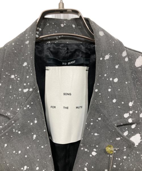 song for the mute（ソングフォーザミュート）song for the mute (ソングフォーザミュート) ペイントジャケット グレー サイズ:46の古着・服飾アイテム