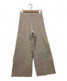 ETRE TOKYO（エトレトウキョウ）の古着「ニットパンツ　イージー　ワイド」｜ベージュ