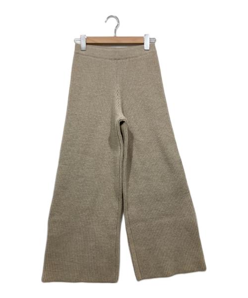 ETRE TOKYO（エトレトウキョウ）ETRE TOKYO (エトレトウキョウ) ニットパンツ　イージー　ワイド ベージュ サイズ:Sの古着・服飾アイテム