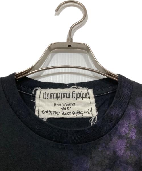 COMME des GARCONS（コムデギャルソン）COMME des GARCONS (コムデギャルソン) brett westfall (ブレットウェストフォール) ペイントデザインTシャツ ブラック×パープル サイズ:-の古着・服飾アイテム