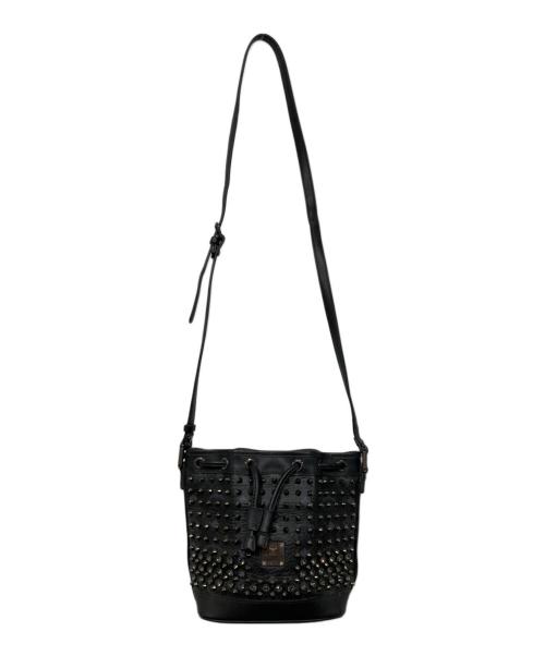 MCM（エムシーエム）MCM (エムシーエム) ビジュースタッズショルダーバッグ ブラックの古着・服飾アイテム