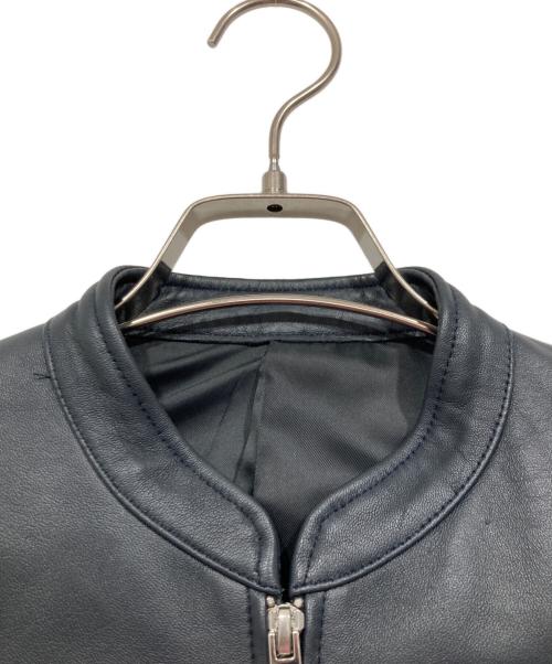 STUDIOUS（ステュディオス）STUDIOUS (ステュディオス) ラムレザーシングルライダースジャケット　レザージャケット ブラック サイズ:1表記の古着・服飾アイテム