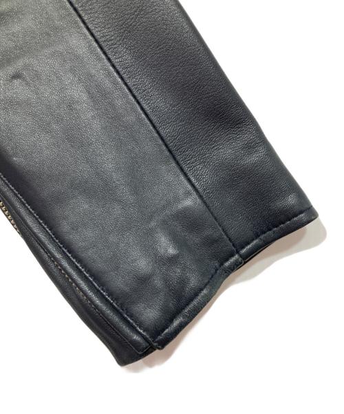 STUDIOUS（ステュディオス）STUDIOUS (ステュディオス) ラムレザーシングルライダースジャケット　レザージャケット ブラック サイズ:1表記の古着・服飾アイテム