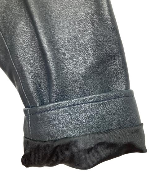 STUDIOUS（ステュディオス）STUDIOUS (ステュディオス) ラムレザーシングルライダースジャケット　レザージャケット ブラック サイズ:1表記の古着・服飾アイテム