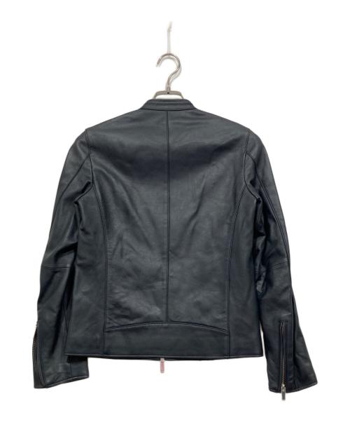 STUDIOUS（ステュディオス）STUDIOUS (ステュディオス) ラムレザーシングルライダースジャケット　レザージャケット ブラック サイズ:1表記の古着・服飾アイテム