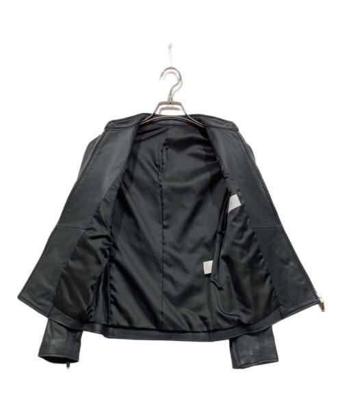STUDIOUS（ステュディオス）STUDIOUS (ステュディオス) ラムレザーシングルライダースジャケット　レザージャケット ブラック サイズ:1表記の古着・服飾アイテム