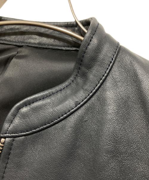 STUDIOUS（ステュディオス）STUDIOUS (ステュディオス) ラムレザーシングルライダースジャケット　レザージャケット ブラック サイズ:1表記の古着・服飾アイテム