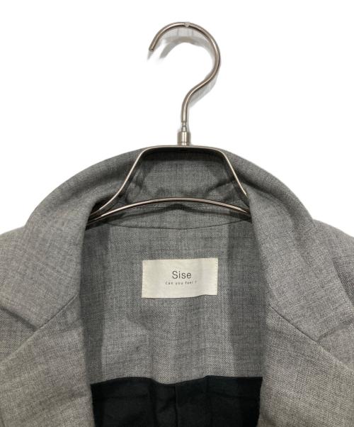 Sise（シセ）Sise (シセ) ワッペン付テーラードジャケット グレー サイズ:表記なしの古着・服飾アイテム