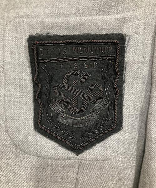 Sise（シセ）Sise (シセ) ワッペン付テーラードジャケット グレー サイズ:表記なしの古着・服飾アイテム