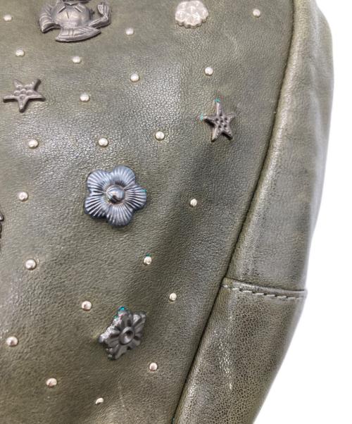 JIMMY CHOO（ジミーチュウ）JIMMY CHOO (ジミーチュウ) ワンハンドルバッグ　12星座 　レザー オリーブの古着・服飾アイテム