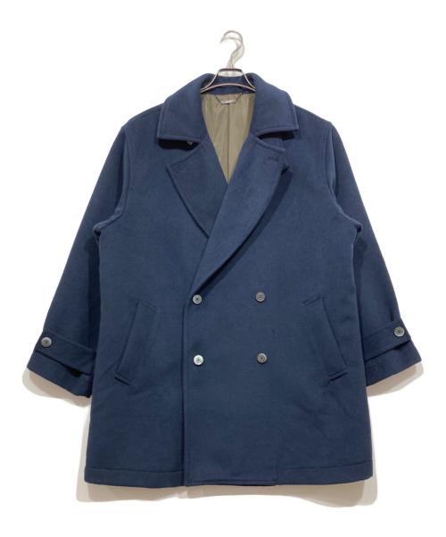 ADRER（アドラー）ADRER (アドラー) ビーバーメルトンオーバーコート ネイビー サイズ:Lの古着・服飾アイテム