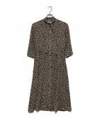 23区ニジュウサンク）の古着「花柄シャツワンピース」｜ブラウン