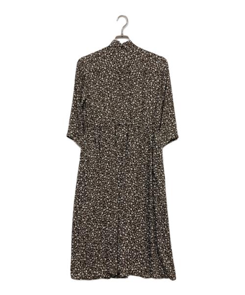23区（ニジュウサンク）23区 (ニジュウサンク) 花柄シャツワンピース ブラウン サイズ:38の古着・服飾アイテム