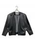 SOEJU（ソージュ）の古着「フェイクレザーノーカラージャケット」｜ブラック