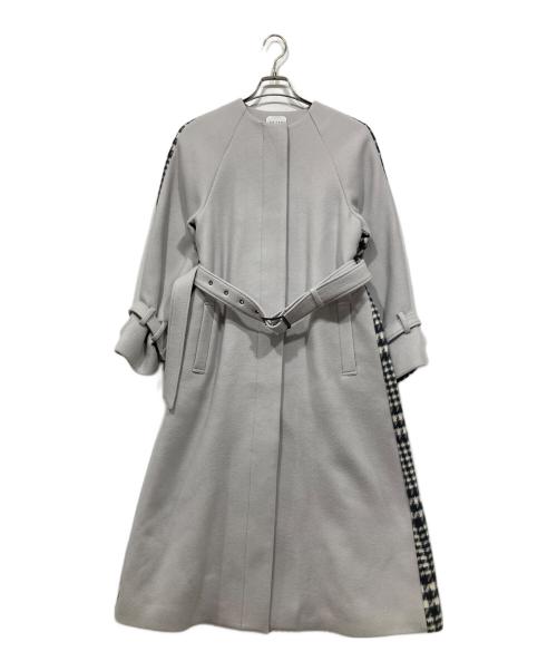 UNITED TOKYO（ユナイテッドトーキョー）UNITED TOKYO (ユナイテッドトーキョー) バックチェックフレアコート グレー サイズ:FREEの古着・服飾アイテム