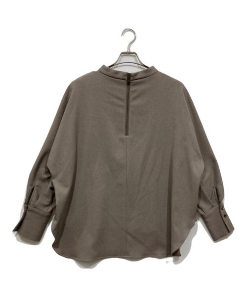 LAUTRE AMONT（ロートレアモン）LAUTRE AMONT (ロートレアモン) ハーフジップブラウス ブラウン サイズ:38の古着・服飾アイテム