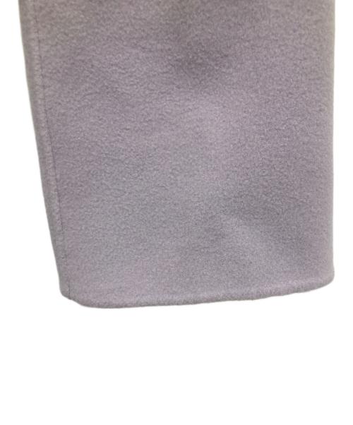 UNTITLED（アンタイトル）UNTITLED (アンタイトル) ベルテッド配色ミドルリバーコート ラベンダー×グレー サイズ:3の古着・服飾アイテム