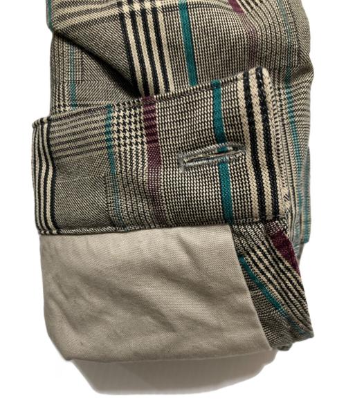 ANREALAGE（アンリアレイジ）ANREALAGE (アンリアレイジ) チェック柄ダッフルコート グレー サイズ:1の古着・服飾アイテム