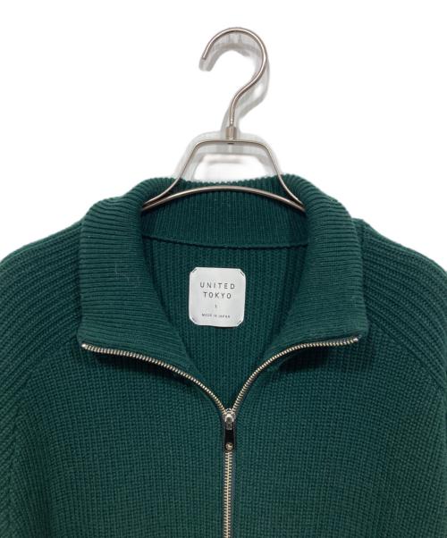 UNITED TOKYO（ユナイテッドトーキョー）UNITED TOKYO (ユナイテッドトーキョー) ジップニット グリーン サイズ:1の古着・服飾アイテム