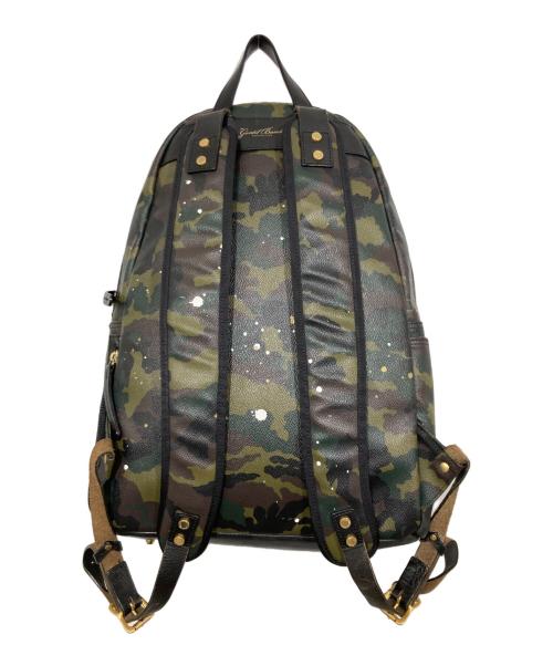 Gentil Bandit（ジャンティバンティ）Gentil Bandit (ジャンティバンティ) ペイント加工リュック オリーブの古着・服飾アイテム