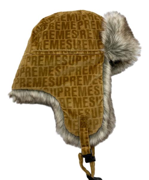 SUPREME（シュプリーム）SUPREME (シュプリーム) Velvet Pattern Trooper / パイロットキャップ ブラウンの古着・服飾アイテム