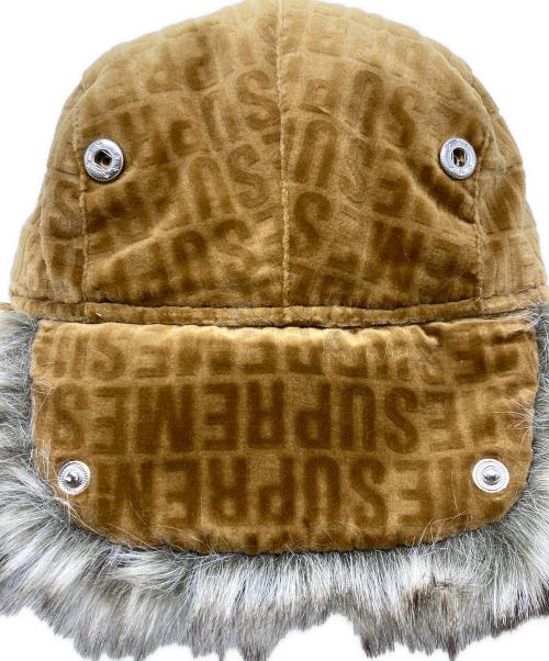 SUPREME（シュプリーム）SUPREME (シュプリーム) Velvet Pattern Trooper / パイロットキャップ ブラウンの古着・服飾アイテム