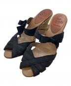 Christian Louboutinクリスチャン・ルブタン）の古着「クロスベルトサンダル」｜ブラウン