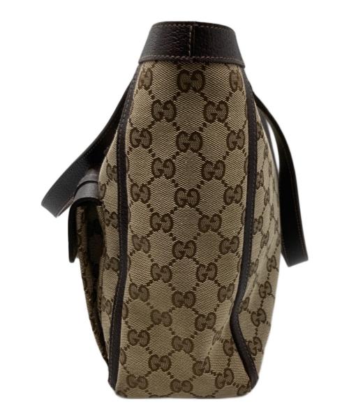 GUCCI（グッチ）GUCCI (グッチ) GGキャンバストートバッグ ブラウンの古着・服飾アイテム