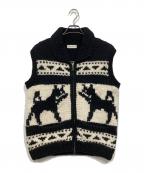 SUMI STYLEスミ スタイル）の古着「柴犬カウチンベスト」｜ブラック