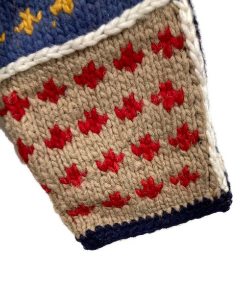 ISHKA（ISHKA）ISHKA (ISHKA) パッチワークニットカーディガン ネイビー サイズ:Freeの古着・服飾アイテム