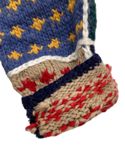 ISHKA（ISHKA）ISHKA (ISHKA) パッチワークニットカーディガン ネイビー サイズ:Freeの古着・服飾アイテム