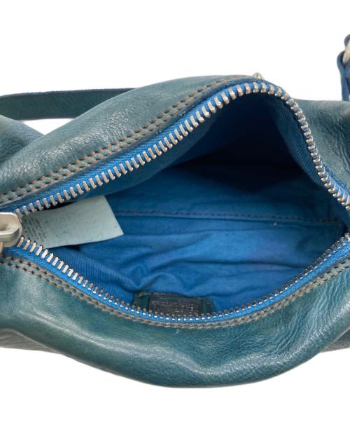 campomaggi（カンポマッジ）CAMPOMAGGI (カンポマッジ) ボックスショルダーバッグ ブルーの古着・服飾アイテム