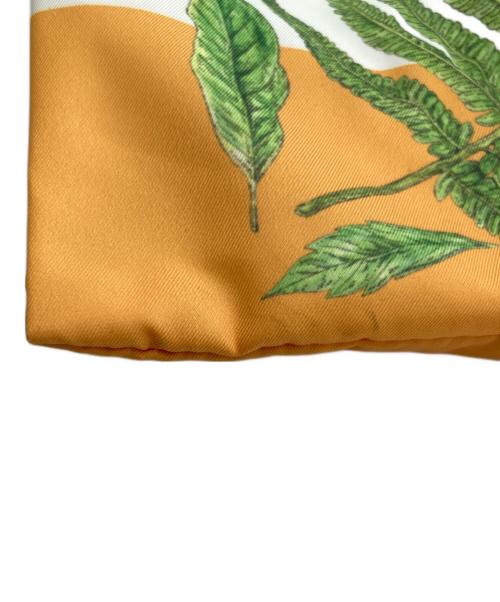 sampo（サンポ）sampo (サンポ) ear PAPILLONNER (イアパピヨネ) 2WAY/ボタニカル柄エコバッグ イエローの古着・服飾アイテム