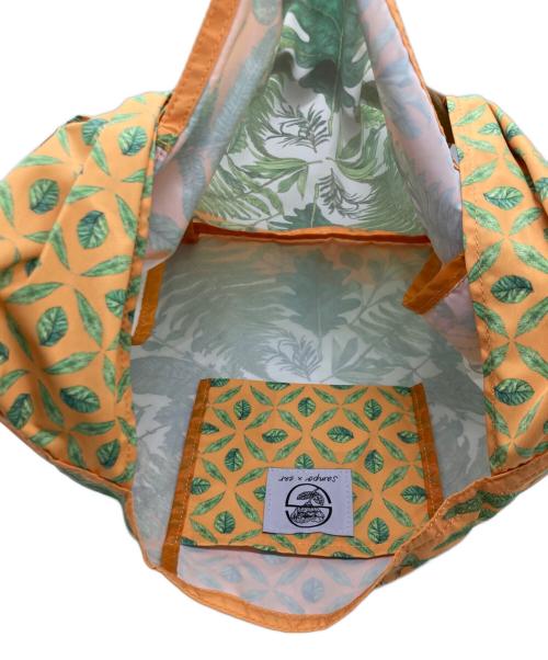 sampo（サンポ）sampo (サンポ) ear PAPILLONNER (イアパピヨネ) 2WAY/ボタニカル柄エコバッグ イエローの古着・服飾アイテム