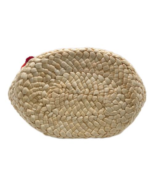 ear PAPILLONNER（イアパピヨネ）ear PAPILLONNER (イアパピヨネ) アニマル/キャラカゴバッグ　エビ ベージュ×レッドの古着・服飾アイテム