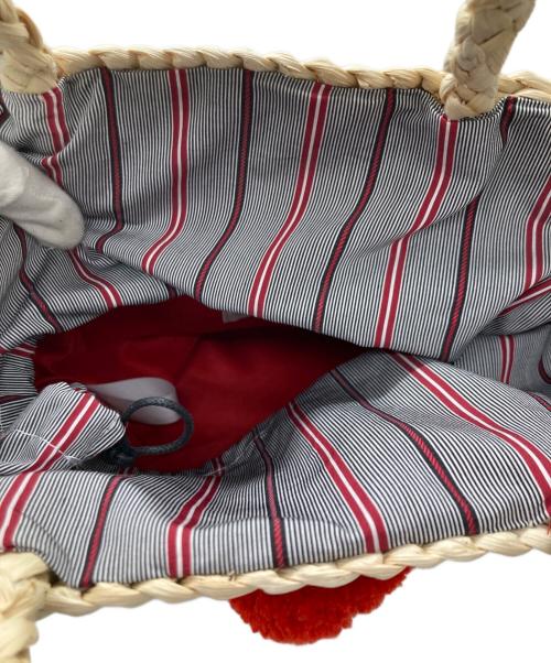 ear PAPILLONNER（イアパピヨネ）ear PAPILLONNER (イアパピヨネ) アニマル/キャラカゴバッグ　エビ ベージュ×レッドの古着・服飾アイテム