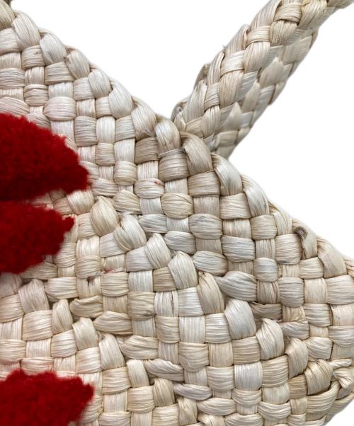 ear PAPILLONNER（イアパピヨネ）ear PAPILLONNER (イアパピヨネ) アニマル/キャラカゴバッグ　エビ ベージュ×レッドの古着・服飾アイテム