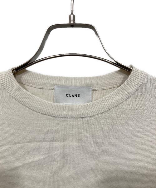CLANE（クラネ）CLANE (クラネ) BASIC COMPACT KNIT TOPS アイボリー サイズ:Sの古着・服飾アイテム