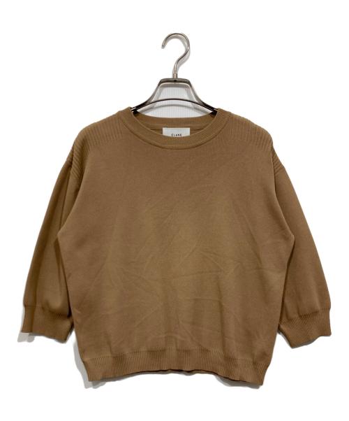 CLANE（クラネ）CLANE (クラネ) レーヨンナイロンベーシックニット ブラウン サイズ:1の古着・服飾アイテム