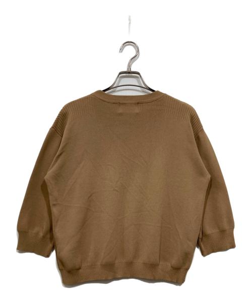 CLANE（クラネ）CLANE (クラネ) レーヨンナイロンベーシックニット ブラウン サイズ:1の古着・服飾アイテム