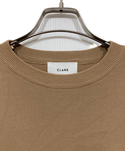 CLANE（クラネ）CLANE (クラネ) レーヨンナイロンベーシックニット ブラウン サイズ:1の古着・服飾アイテム
