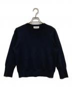 CLANEクラネ）の古着「レ-ヨンナイロンベーシックニット」｜ブラック
